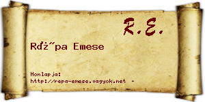 Répa Emese névjegykártya